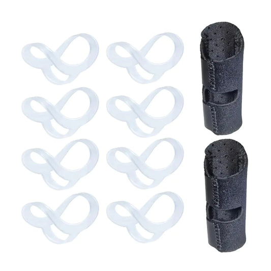 Soft Home Finger Splint 10 pcs Mallet Finger Splints for Pain Relief Trigger Finger Splint for Thumb Middle Finger Pointer Finger Ring Finger or Pinky Finger (size 4567891011)