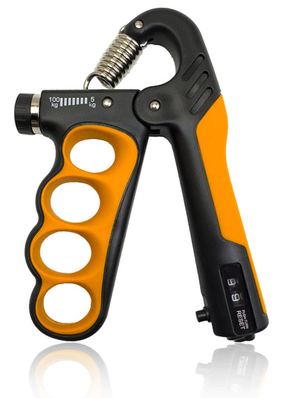 uvedabul Grip Trainer | Gain Herculean Strength with our Grip Strength Trainer - Crush Forearm Exercises with Adjustable Resistance and Ergonomic Design (yellow)